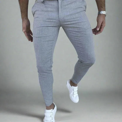 Variant image for Men's Trousers Black Cotton Slim Fit | Noble-11