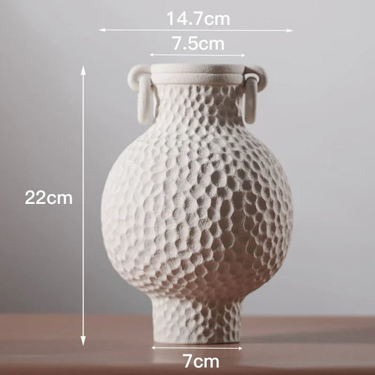 White Ceramic Vase Decorative Minimalist | Elegance 1