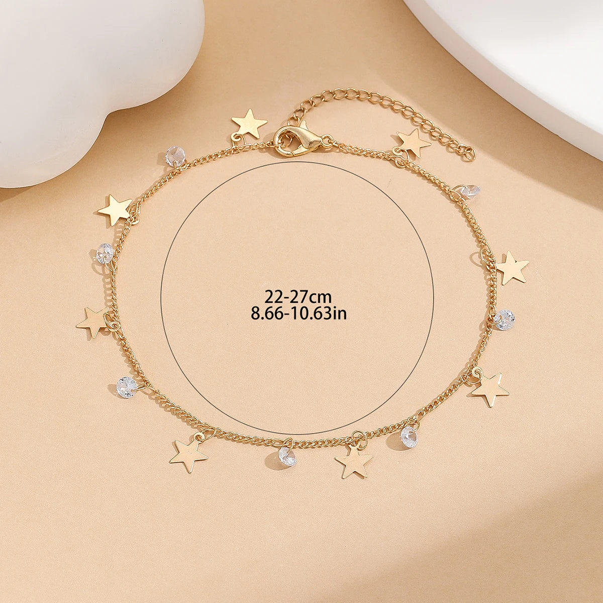 Women Star & Crystal Anklet | Lyra