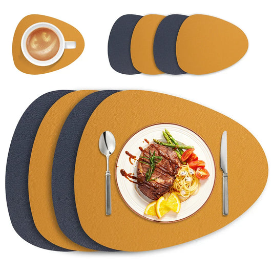 Double-Sided Placemat Set Waterproof PU | Elegant Dining 1