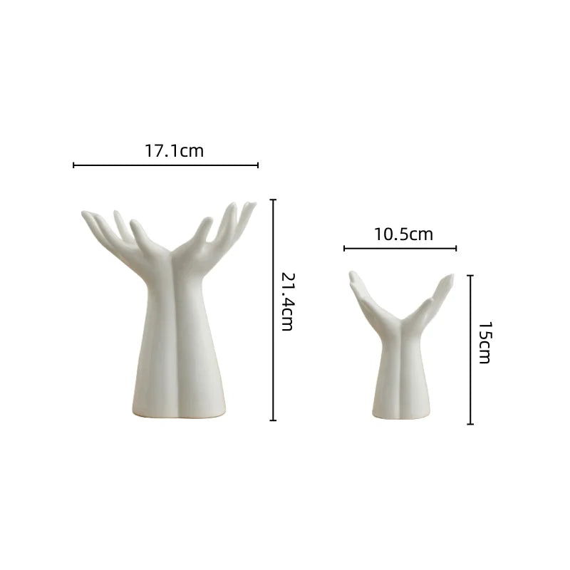 Large White Ceramic Flower Vase | Elegance 6