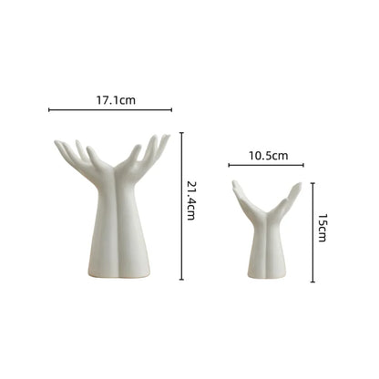 Large White Ceramic Flower Vase | Elegance 6