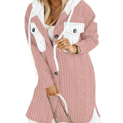 Women Plaid Button Shacket with Hood | Kaelani