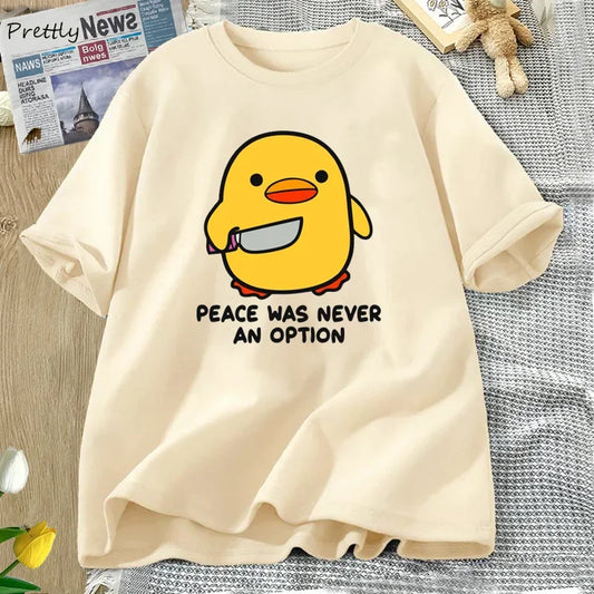 Women Graphic Tee Cotton Short Sleeve | Goose Humor-1