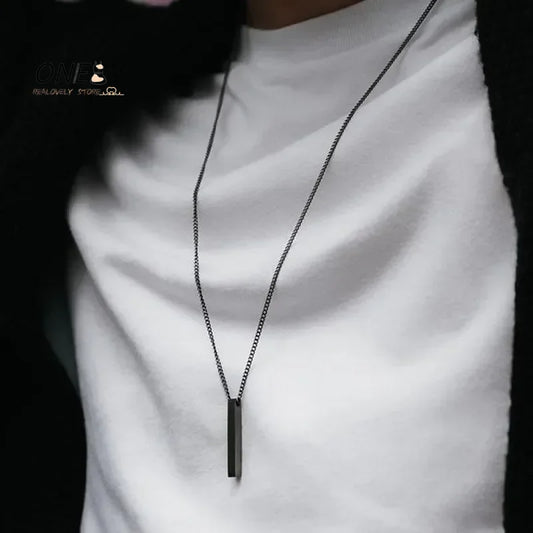 Men's Necklace Stainless Steel Geometric Pendant | Urban Style-1