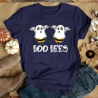 Variant image for Women T-Shirt Black Cotton | Boo Bees-2