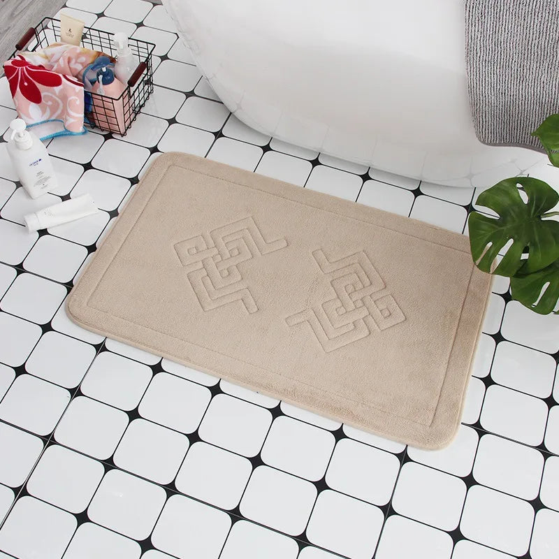 Variant image for Non-Slip Bath Mat Coral Fleece Memory Foam | Cobblestone-3