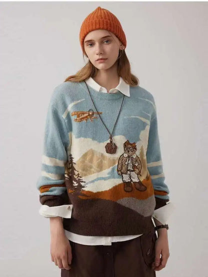 Women Adventure Bear Sweater | Clarisse