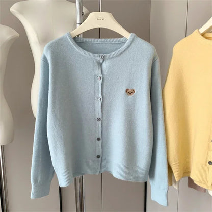 Cute Teddy Button Cardigan | Letitia