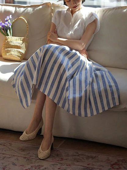 Striped Midi Skirt | Belen