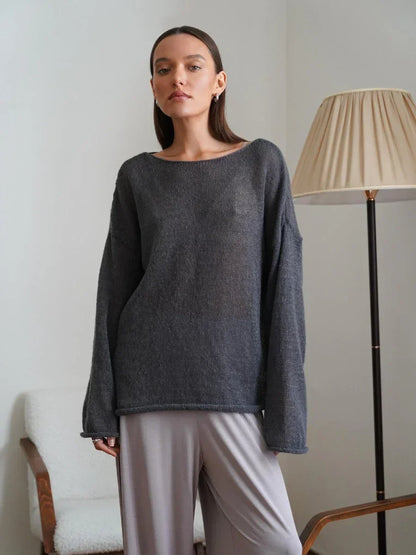 Women Sheer Loose Knit Sweater | Idella