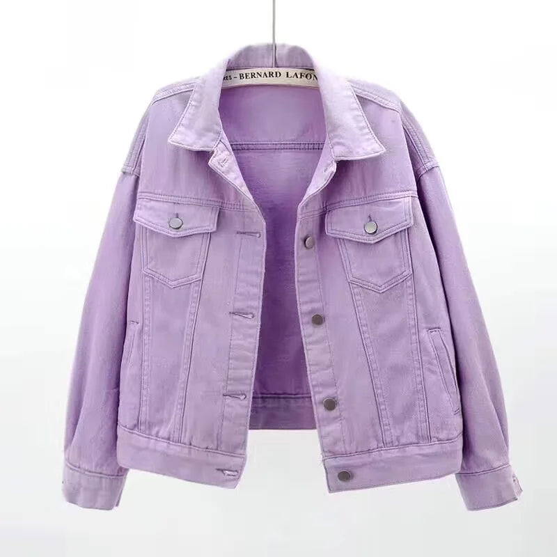 Variant image for Women Denim Jacket Blue Cotton | Casual Chic-8