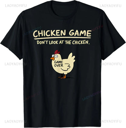 Variant image for Men's Graphic T-Shirt Black Cotton | Funny Chicken-5