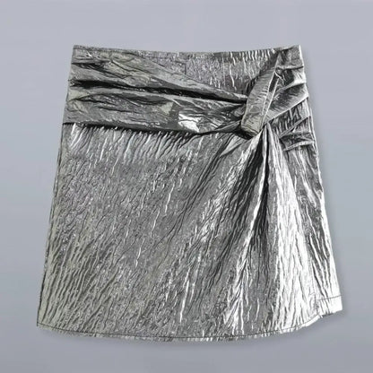 Metallic Knot Detail Skirt for Women | Lara