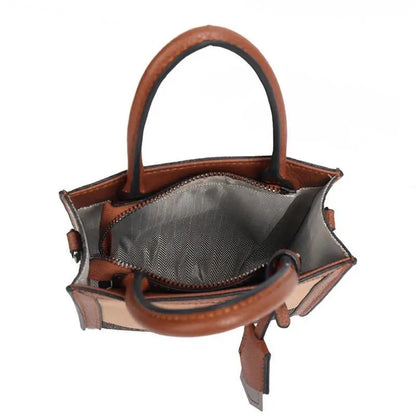 Women Compact Plaid Mini Tote Bag | Camille