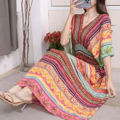 Embroidered Maxi Dress | Isel