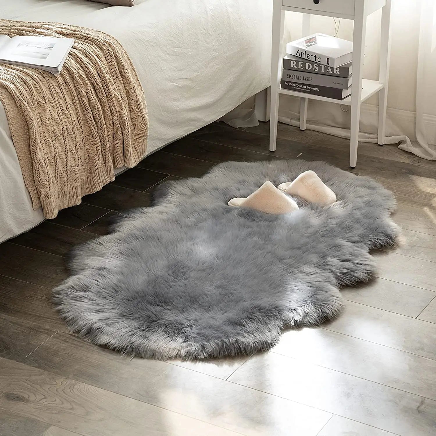 Variant image for Washable Area Rug White Faux Sheepskin | Cozy Comfort-17