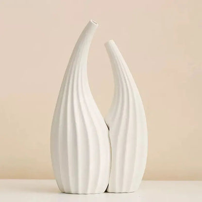 Variant image for Decorative Vase White Ceramic | Elegant Touch-2