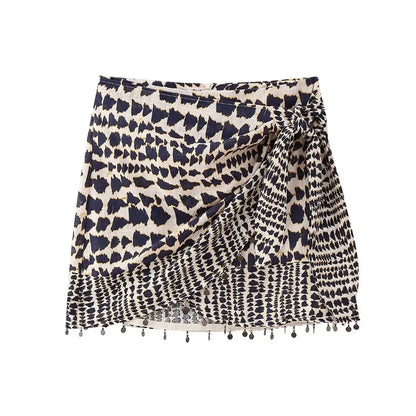 Leopard Print Wrap Skirt | Patricia