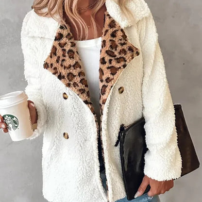 Faux Sherpa Leopard-Lined Coat | Paola