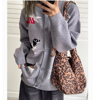 Embroidered Dog Cardigan | Griselda