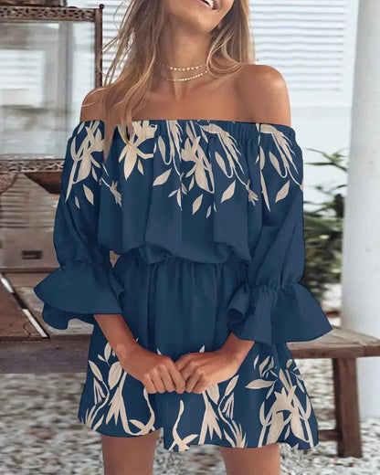 Sexy Off-shoulder Printed Dress | Elsie