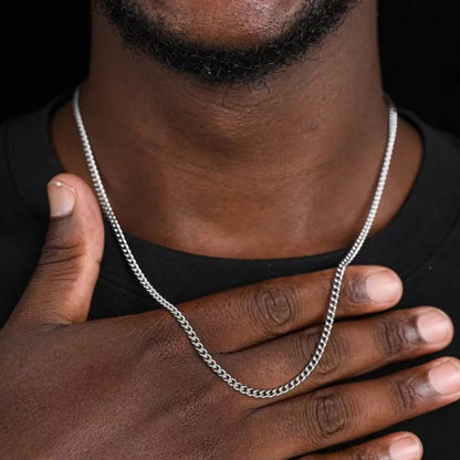 Men's Cuban Link Chain Necklace 3mm Stainless Steel | Trendsetter-1