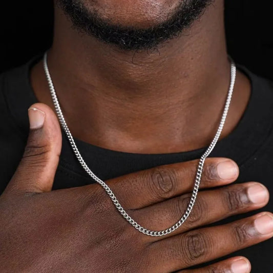 Men's Cuban Link Chain Necklace 3mm Stainless Steel | Trendsetter-1