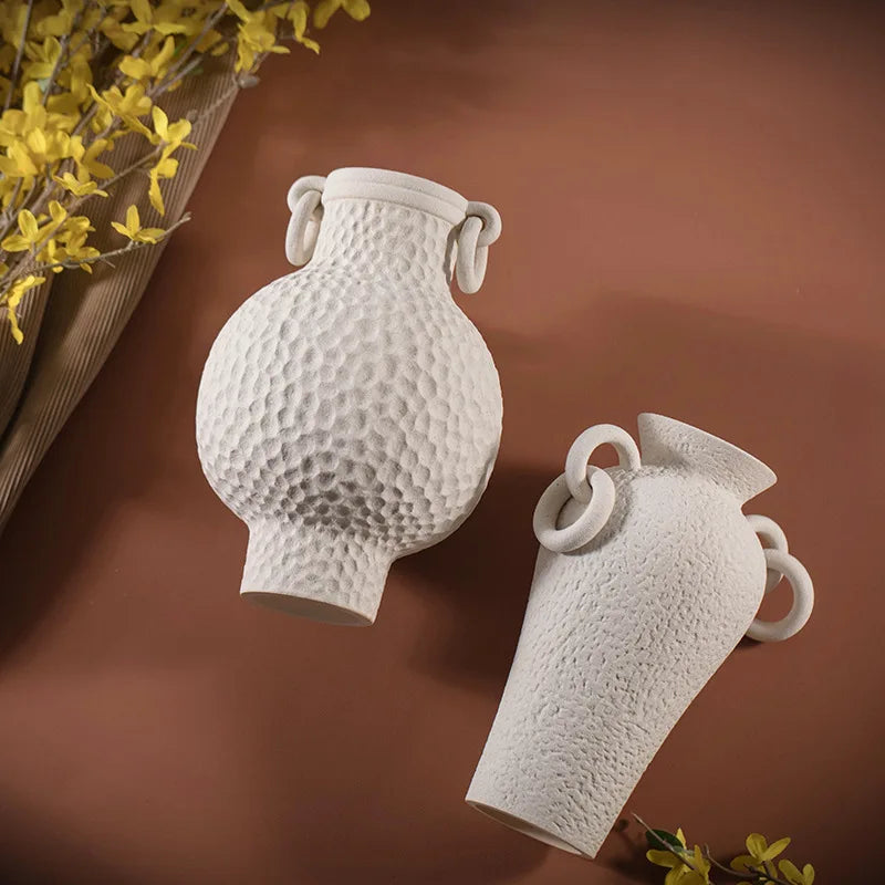 White Ceramic Vase Decorative Minimalist | Elegance 5