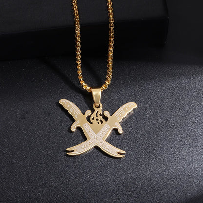 Variant image for Men's Necklace Stainless Steel Pendant | Zulfiqar-25