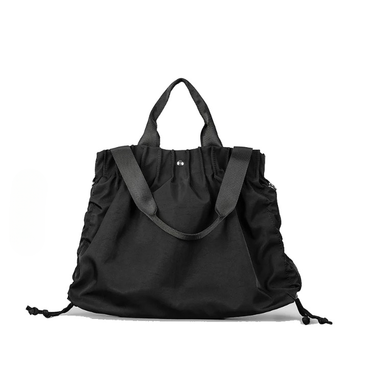 Ruched Detail Nylon Tote | Edith