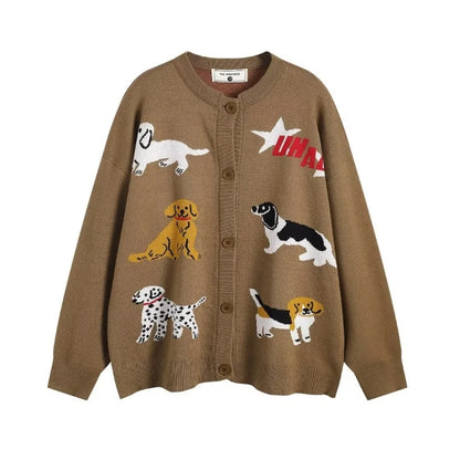 Embroidered Dog Cardigan | Griselda