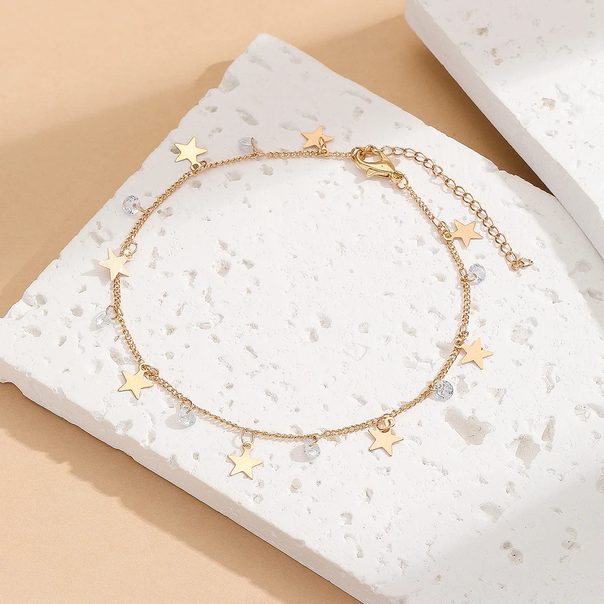 Women Star & Crystal Anklet | Lyra
