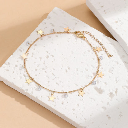 Women Star & Crystal Anklet | Lyra