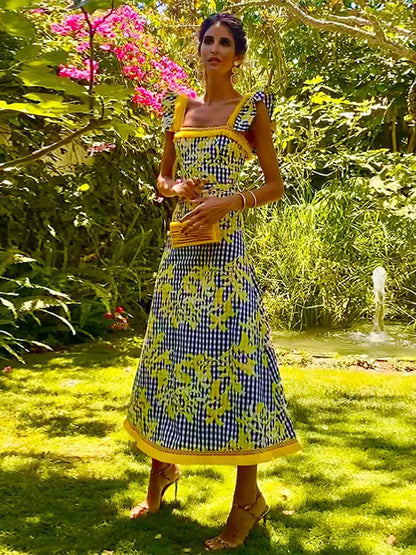 Floral Gingham Two-Piece Set | Eustacia