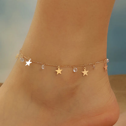 Women Star & Crystal Anklet | Lyra