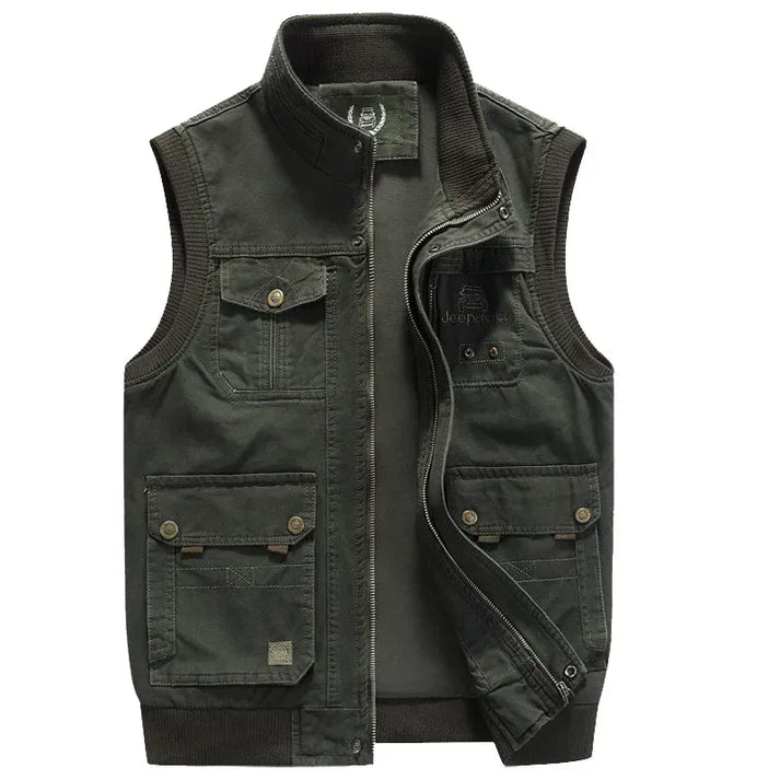 Variant image for Men's Utility Vest Black Polyester | Steffen-1