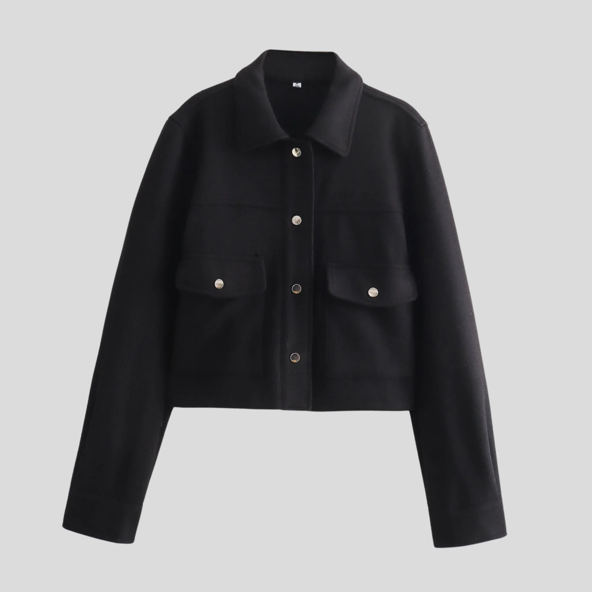 Variant image for Women Long Sleeve Jacket Black Sustainable Fabric | Mabel-17