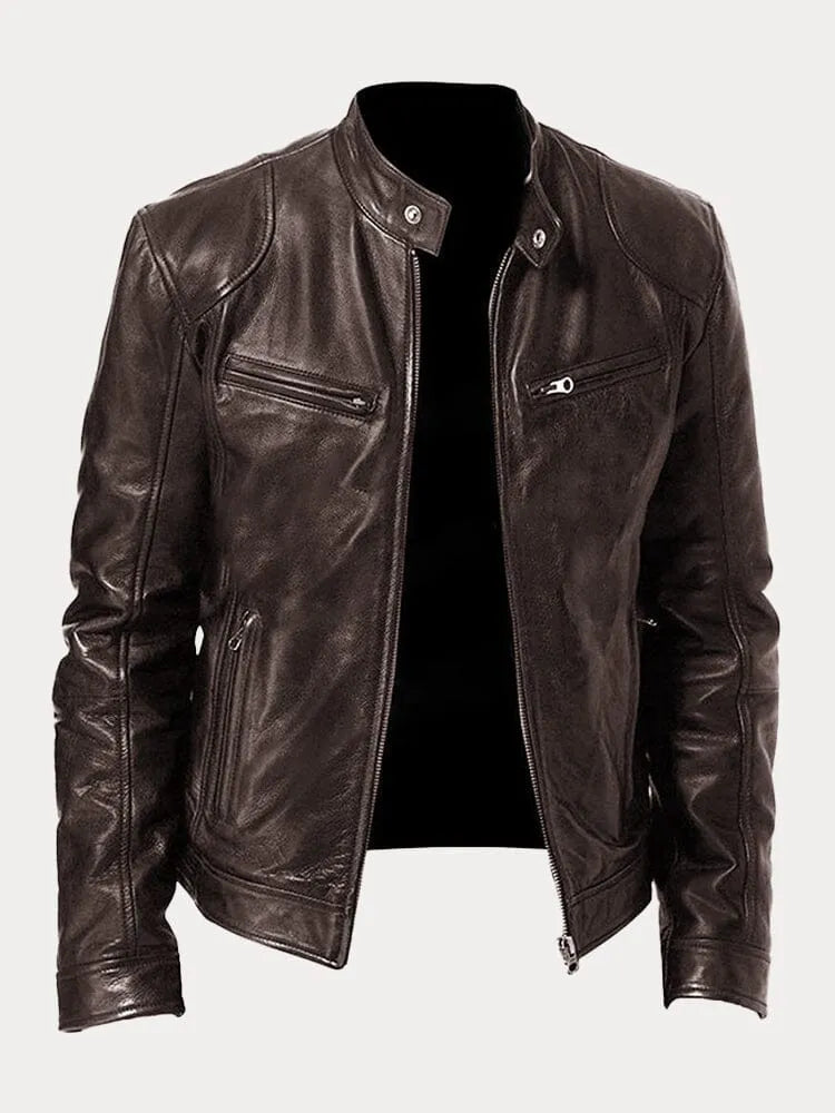 Men Black Vegan Leather Jacket Darragh – Moore Melbourne