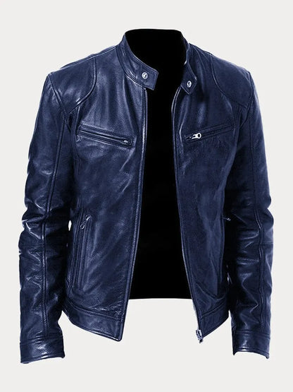 Variant image for Men's Jacket Black Vegan Leather | Darragh-25