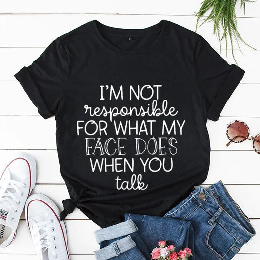 Women Graphic Tee Black Cotton | Attitude-1
