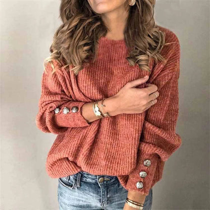 Button Cuff Turtleneck Sweater | Danica