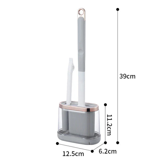 Toilet Brush Set Silicone with Holder | CleanEase 1