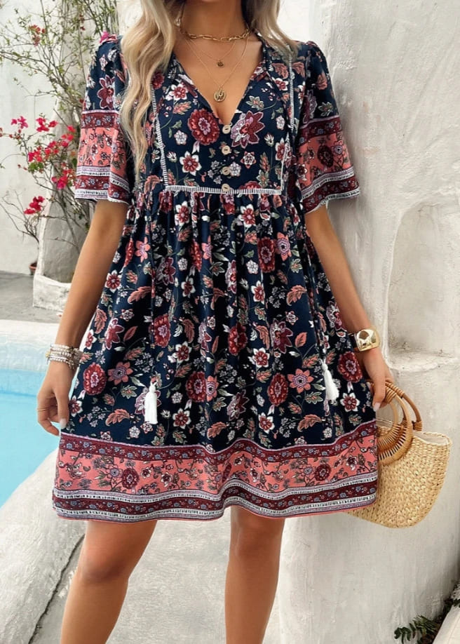 Variant image for Women Formal Dress Blue Polyester | Kristie-7