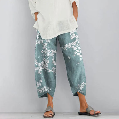 Floral Print Wide-Leg Pants | Anne