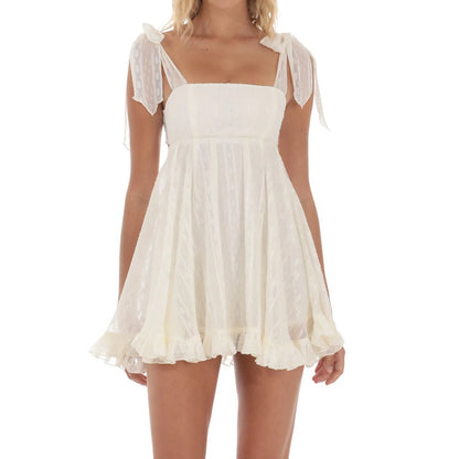 Chiffon Tie-Strap Mini Dress | Paulina