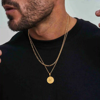 Men's Necklace Gold Stainless Steel Cuban Link Chain | Urban Explorer-3