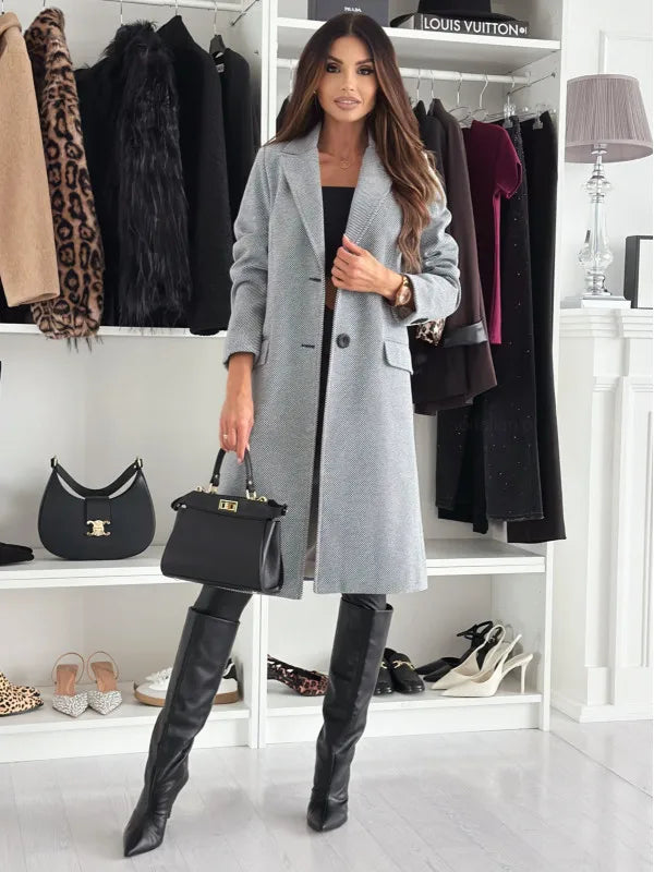 Women Structured Longline Button Coat | Isolde