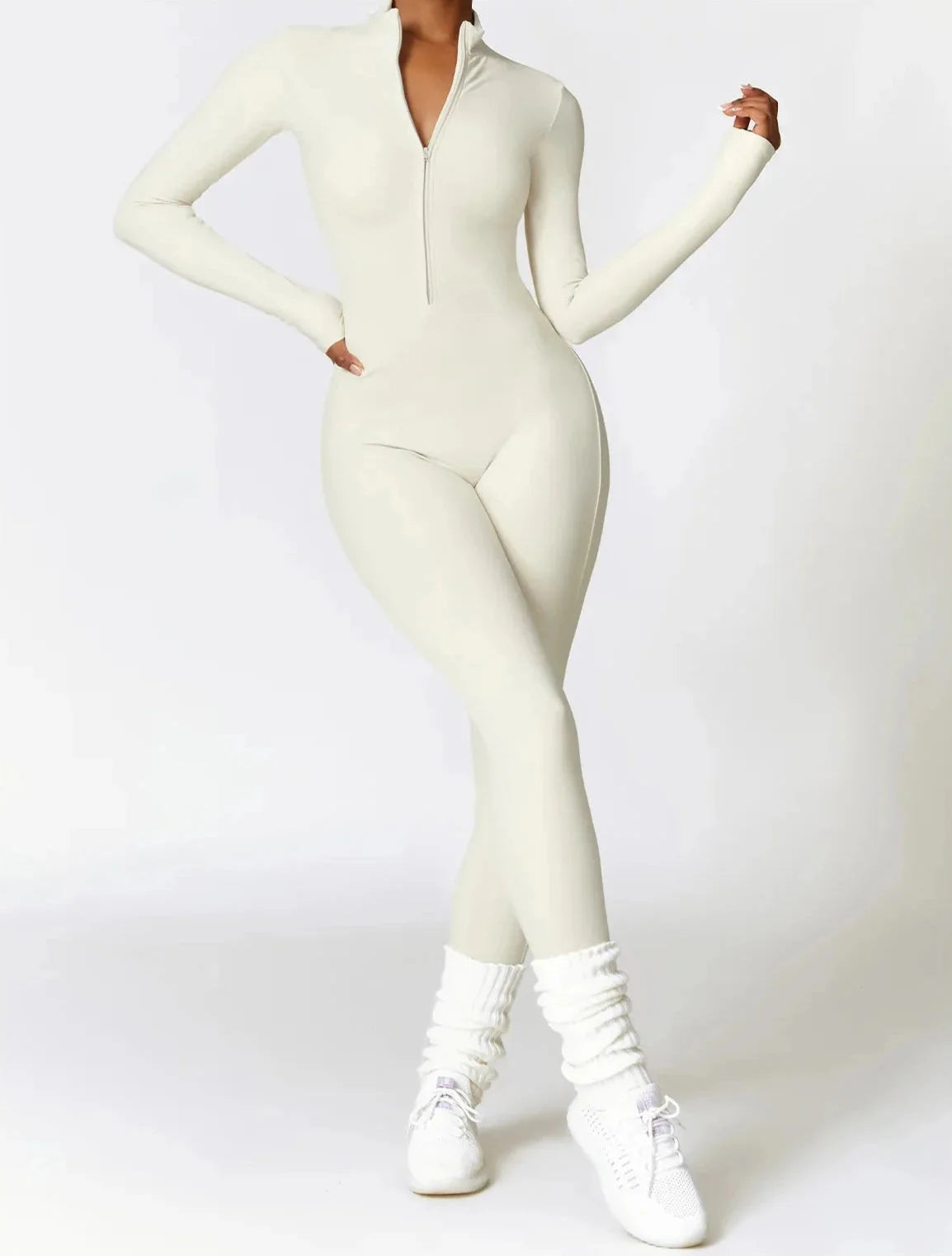 Women Jumpsuit Black Nylon Spandex | Aurora-2