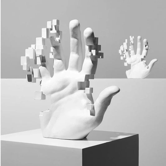 Sculpture Multi-Colored Resin | Modern Mosaic Hand Decor 1